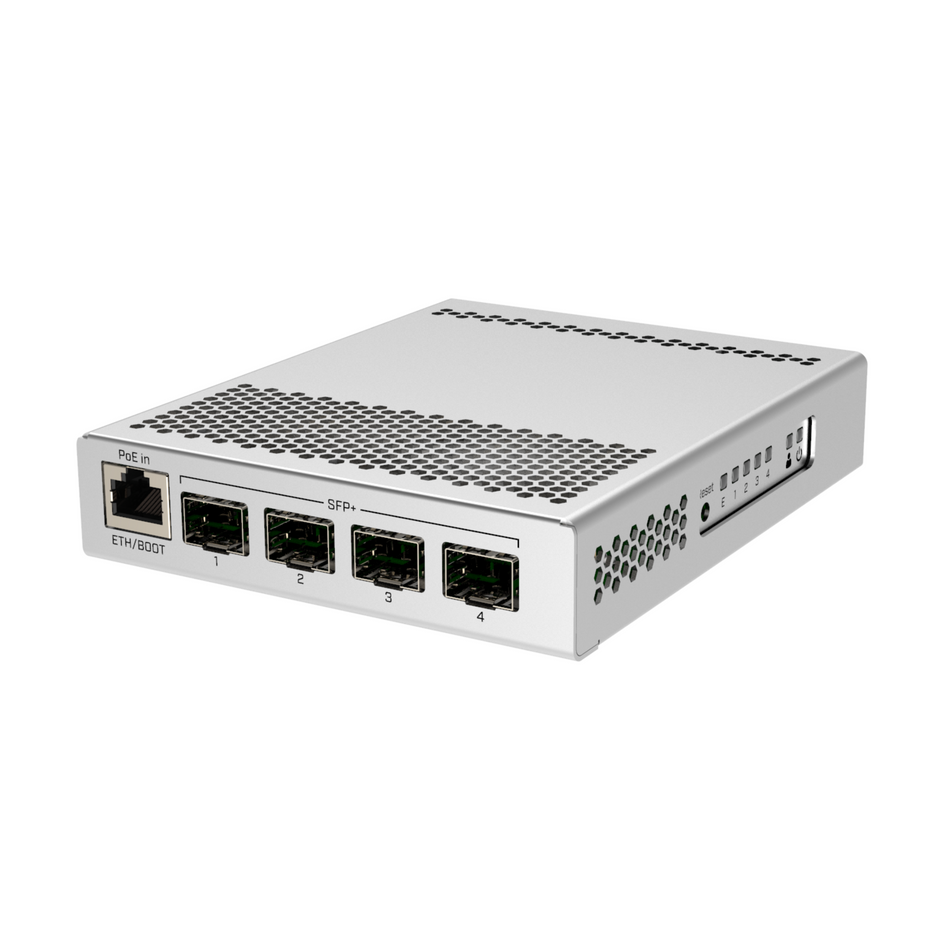 MikroTik CRS305 4-Port SFP+ 802.3at/af Switch L5 [CRS305-1G-4S+IN]